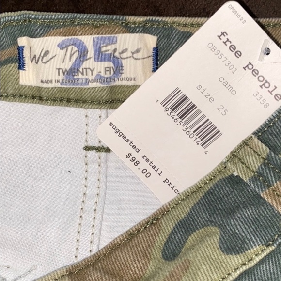 Free People REMY COMOUFLAGE PANT Sz 25 - Picture 11 of 12